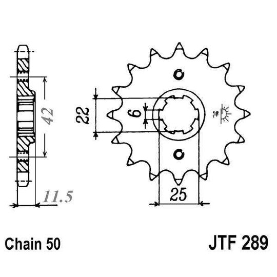 Reťazové koliečko JT JTF 289-16 16T, 530